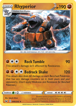Rhyperior - Sword & Shield - #99 - Pokemon TCG card