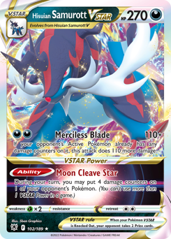 Hisuian Samurott VSTAR #102 Hisuian Samurott VSTAR - Astral Radiance - #102 - Pokemon TCG card