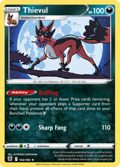 Thievul #104 Thievul - Astral Radiance - #104 - Pokemon TCG card