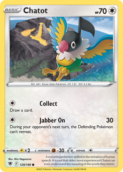 Chatot - Astral Radiance - #129 - Pokemon TCG card