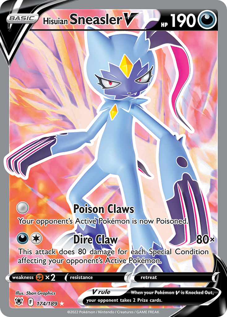 Hisuian Sneasler V - Astral Radiance - #174 - Pokemon TCG card