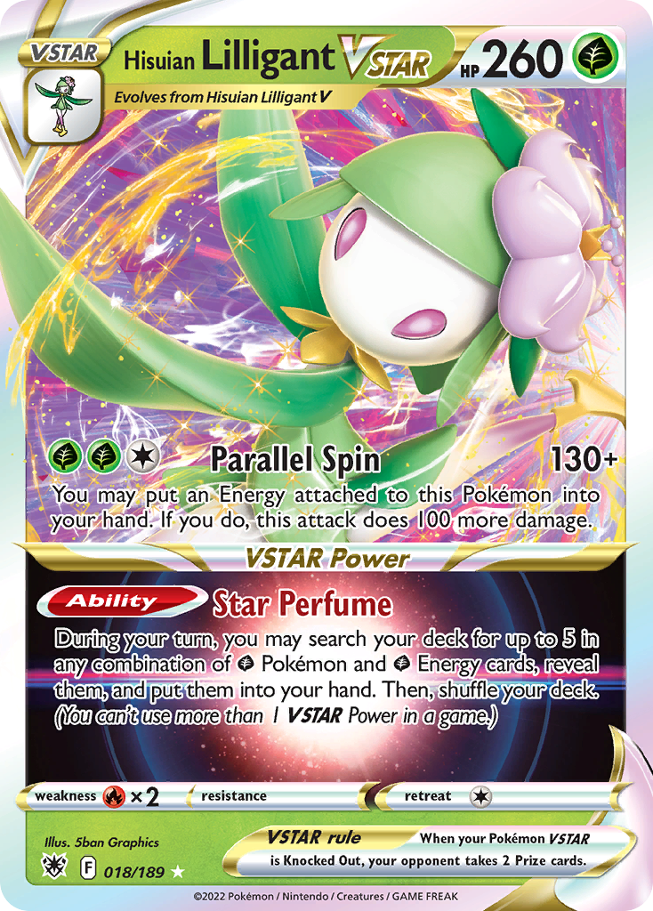 Hisuian Lilligant VSTAR - Astral Radiance - #18 - Pokemon TCG card