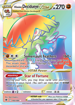 Hisuian Decidueye VSTAR #195 Hisuian Decidueye VSTAR - Astral Radiance - #195 - Pokemon TCG card
