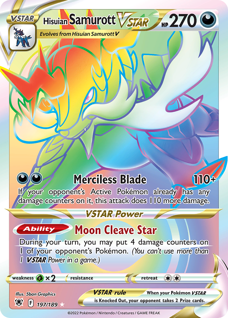Hisuian Samurott VSTAR - Astral Radiance - #197 - Pokemon TCG card