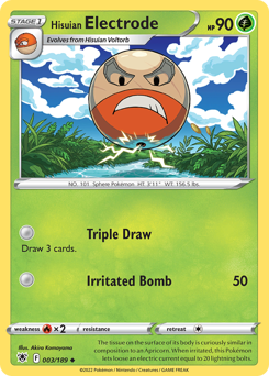 Hisuian Electrode #3 Hisuian Electrode - Astral Radiance - #3 - Pokemon TCG card