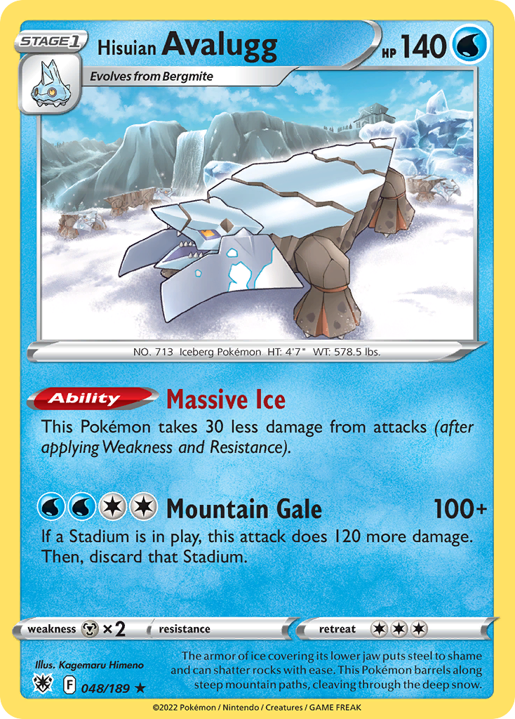 Hisuian Avalugg - Astral Radiance - #48 - Pokemon TCG card