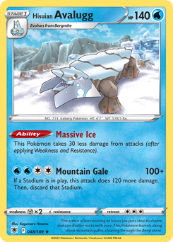 Hisuian Avalugg #48 Hisuian Avalugg - Astral Radiance - #48 - Pokemon TCG card