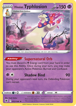 Hisuian Typhlosion #52 Hisuian Typhlosion - Astral Radiance - #52 - Pokemon TCG card