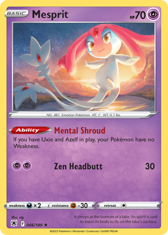 Mesprit #66 Mesprit - Astral Radiance - #66 - Pokemon TCG card