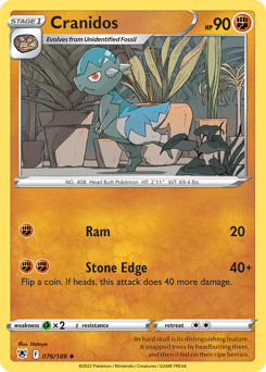 Cranidos #76 Cranidos - Astral Radiance - #76 - Pokemon TCG card