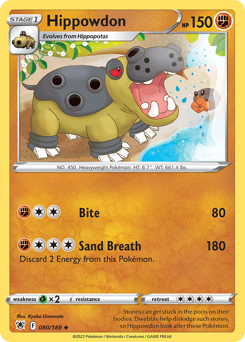 Hippowdon #80 Hippowdon - Astral Radiance - #80 - Pokemon TCG card