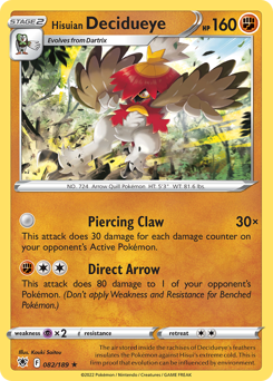 Hisuian Decidueye - Astral Radiance - #82 - Pokemon TCG card