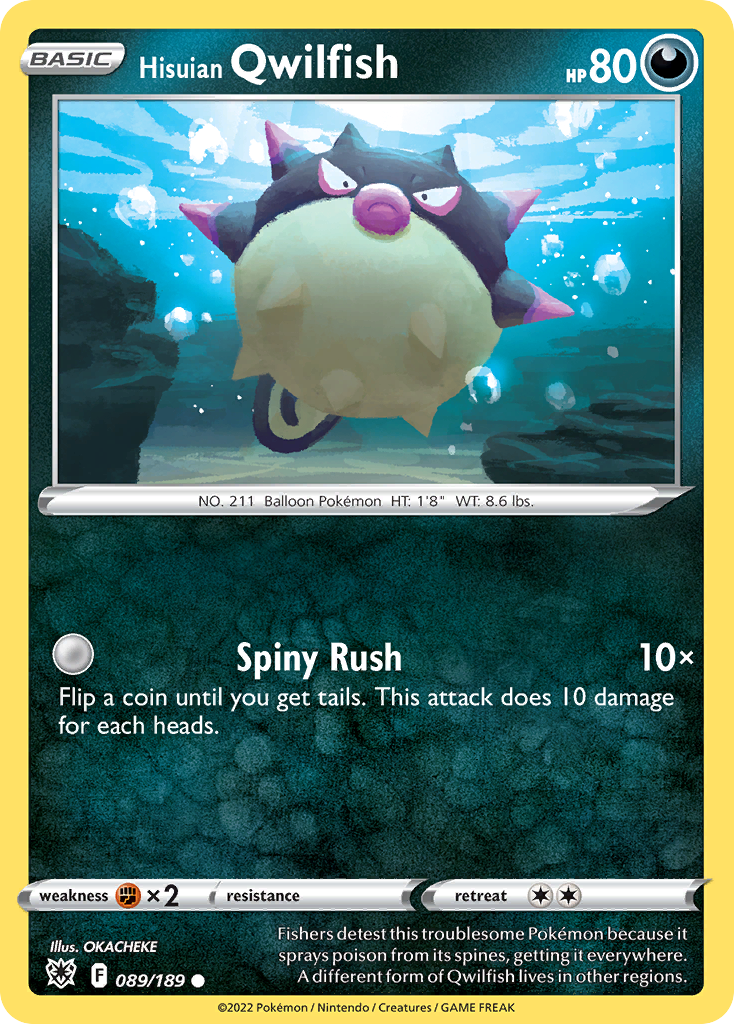 Hisuian Qwilfish - Astral Radiance - #89 - Pokemon TCG card