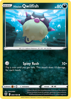 Hisuian Qwilfish #89 Hisuian Qwilfish - Astral Radiance - #89 - Pokemon TCG card