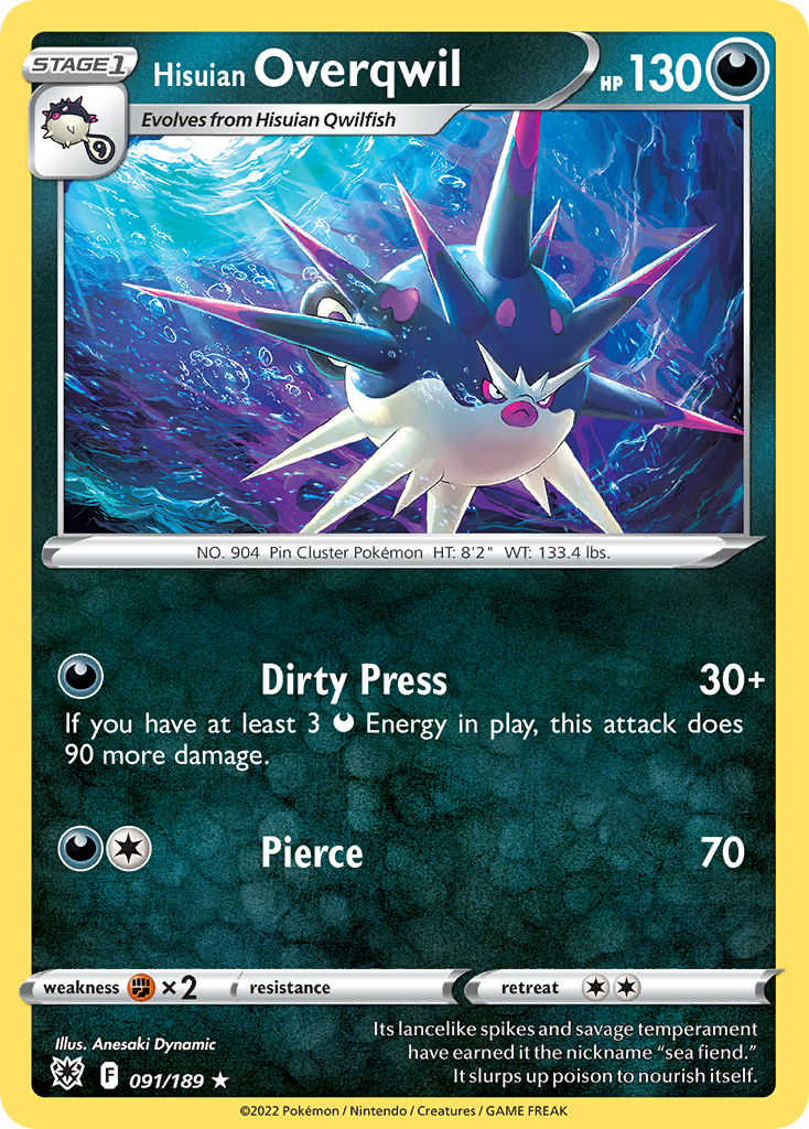 Hisuian Overqwil - Astral Radiance - #91 - Pokemon TCG card