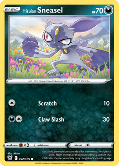 Hisuian Sneasel #92 Hisuian Sneasel - Astral Radiance - #92 - Pokemon TCG card