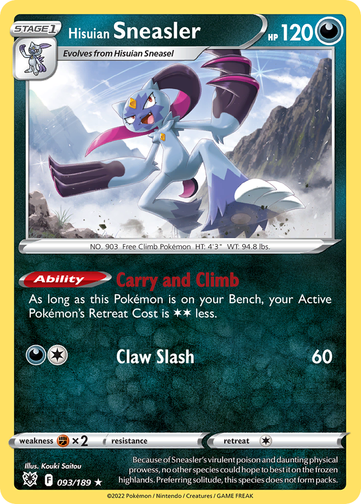 Hisuian Sneasler - Astral Radiance - #93 - Pokemon TCG card