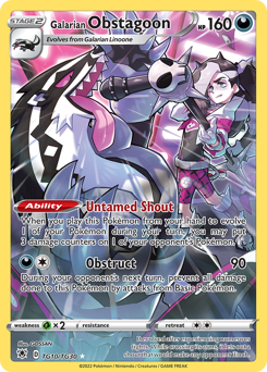 Galarian Obstagoon - Astral Radiance Trainer Gallery - #TG10 - Pokemon TCG card