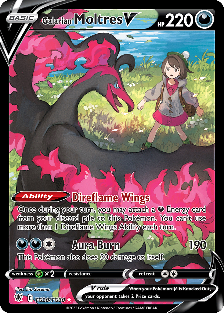 Galarian Moltres V - Astral Radiance Trainer Gallery - #TG20 - Pokemon TCG card