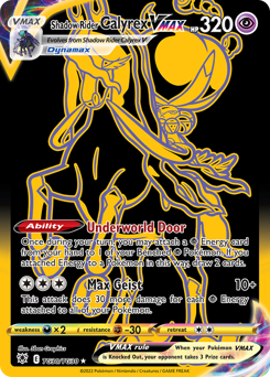Shadow Rider Calyrex VMAX - Astral Radiance Trainer Gallery - #TG30 - Pokemon TCG card