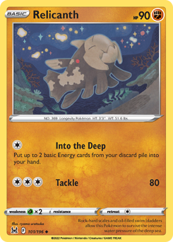Relicanth #101 Relicanth - Lost Origin - #101 - Pokemon TCG card