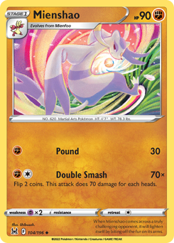 Mienshao #104 Mienshao - Lost Origin - #104 - Pokemon TCG card