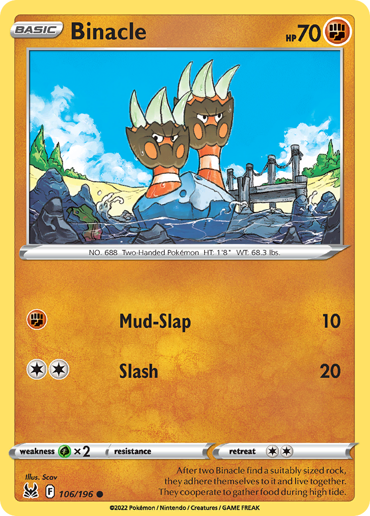 Binacle - Lost Origin - #106 - Pokemon TCG card