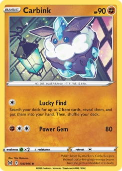 Carbink - Lost Origin - #108 - Pokemon TCG card