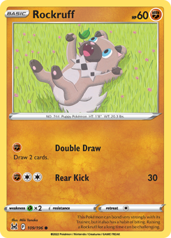 Rockruff - Lost Origin - #109 - Pokemon TCG card