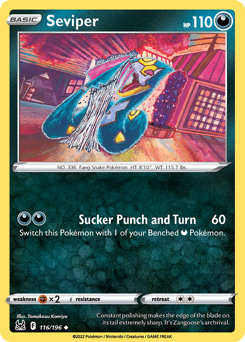 Seviper #116 Seviper - Lost Origin - #116 - Pokemon TCG card