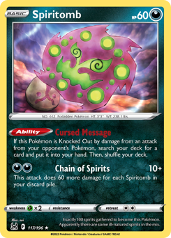 Spiritomb #117 Spiritomb - Lost Origin - #117 - Pokemon TCG card