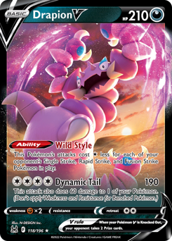 Drapion V - Lost Origin - #118 - Pokemon TCG card