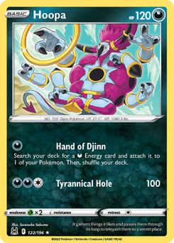 Hoopa #122 Hoopa - Lost Origin - #122 - Pokemon TCG card