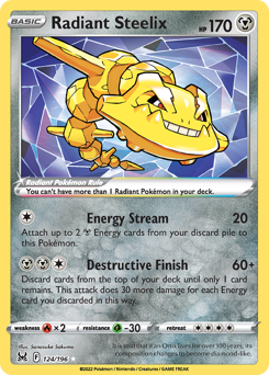 Radiant Steelix - Lost Origin - #124 - Pokemon TCG card