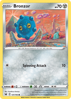Bronzor - Lost Origin - #125 - Pokemon TCG card