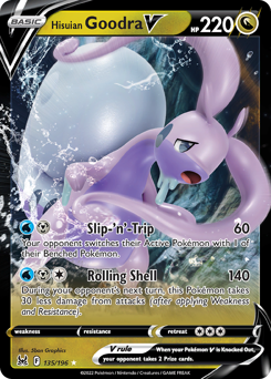Hisuian Goodra V #135 Hisuian Goodra V - Lost Origin - #135 - Pokemon TCG card