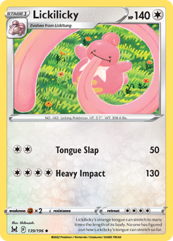 Lickilicky #139 Lickilicky - Lost Origin - #139 - Pokemon TCG card