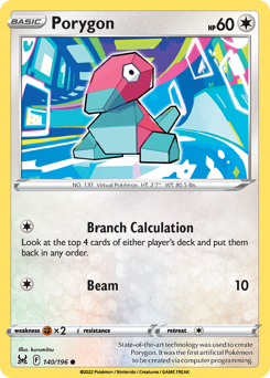 Porygon #140 Porygon - Lost Origin - #140 - Pokemon TCG card