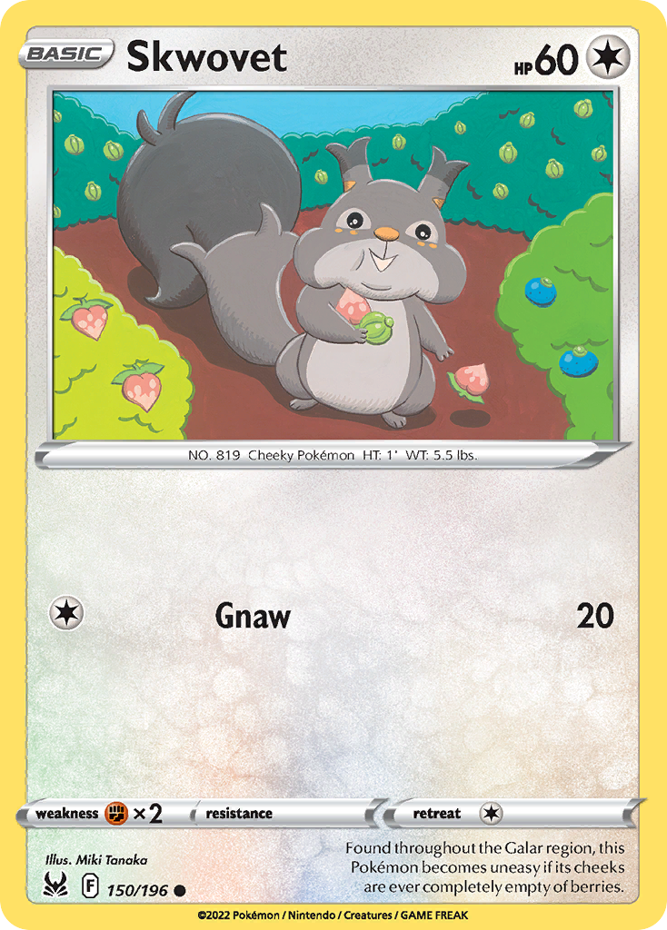 Skwovet - Lost Origin - #150 - Pokemon TCG card