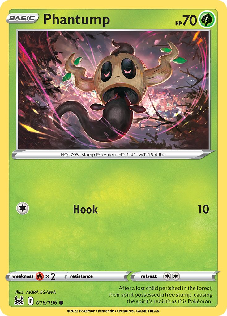Phantump - Lost Origin - #16 - Pokemon TCG card