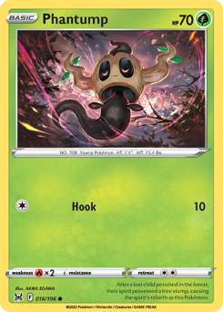 Phantump - Lost Origin - #16 - Pokemon TCG card