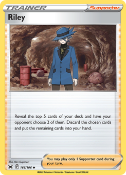 Riley - Lost Origin - #166 - Pokemon TCG card
