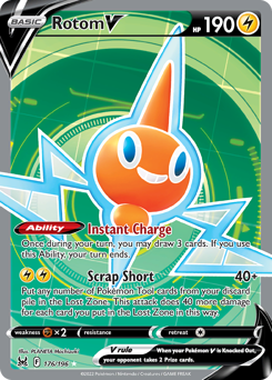 Rotom V #176 Rotom V - Lost Origin - #176 - Pokemon TCG card