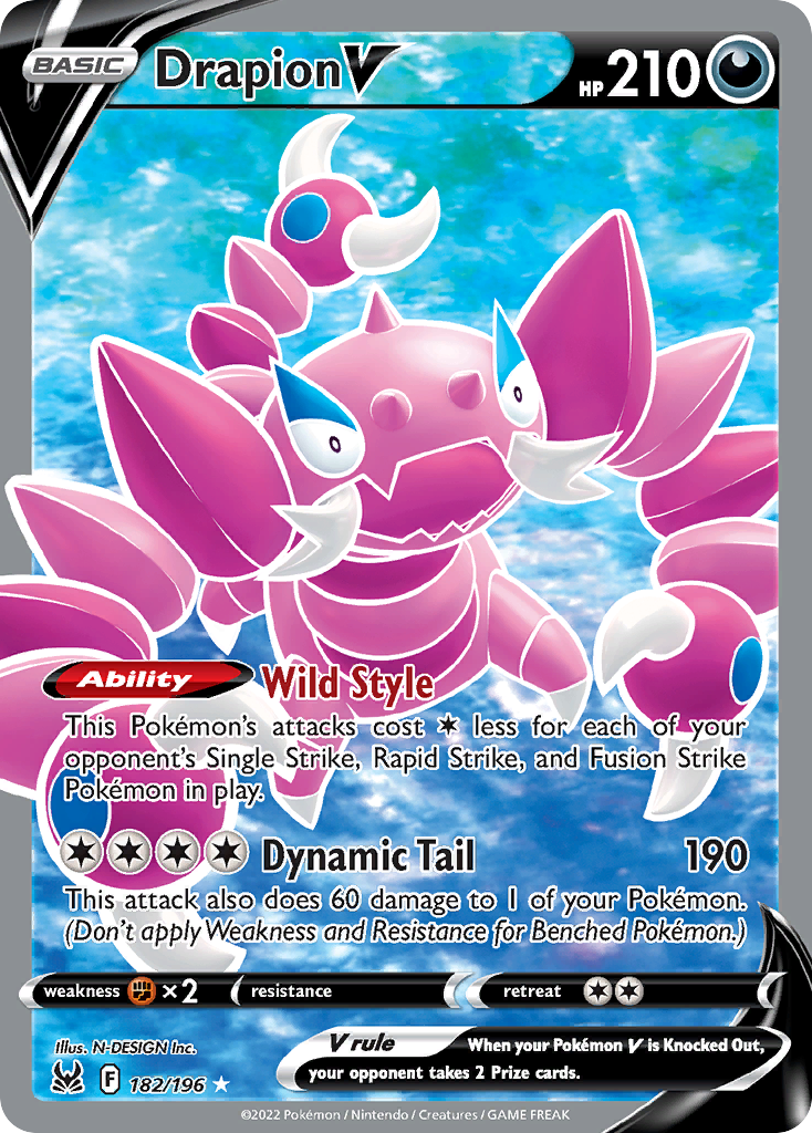 Drapion V - Lost Origin - #182 - Pokemon TCG card