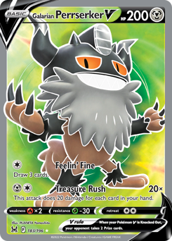 Galarian Perrserker V #183 Galarian Perrserker V - Lost Origin - #183 - Pokemon TCG card