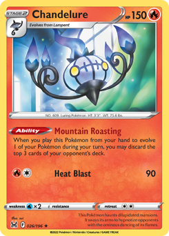 Chandelure - Lost Origin - #26 - Pokemon TCG card