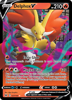 Delphox V - Lost Origin - #27 - Pokemon TCG card