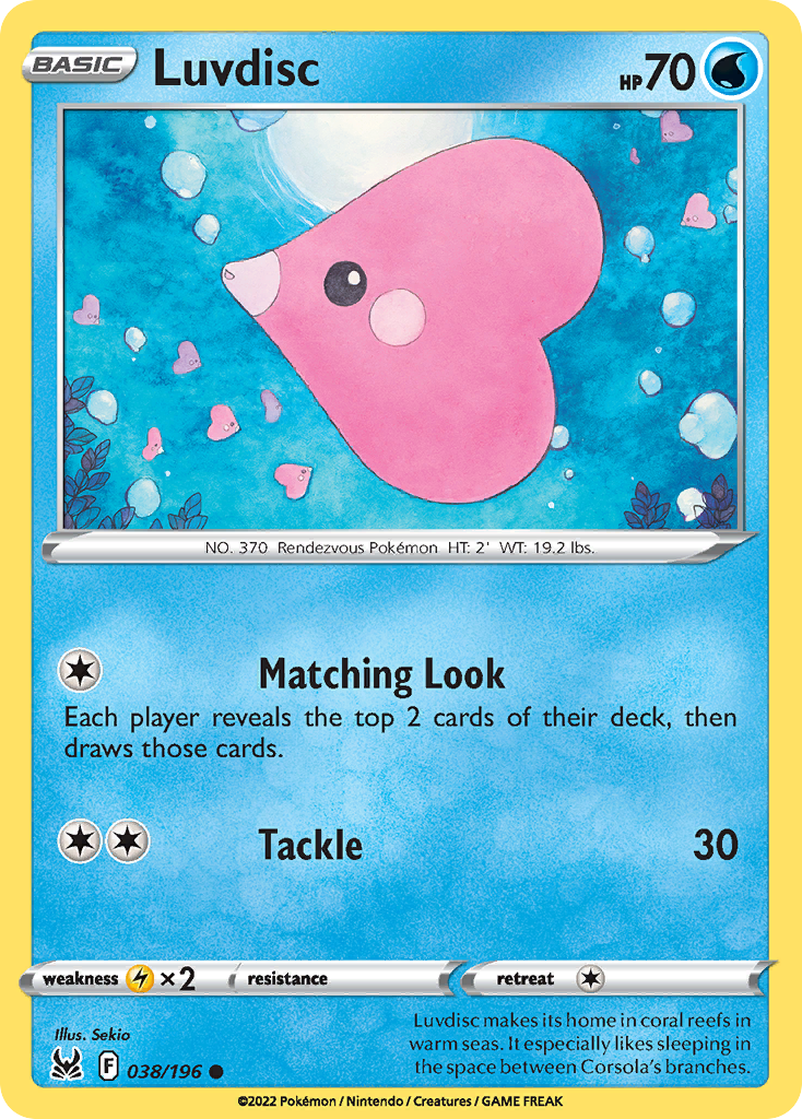 Luvdisc - Lost Origin - #38 - Pokemon TCG card