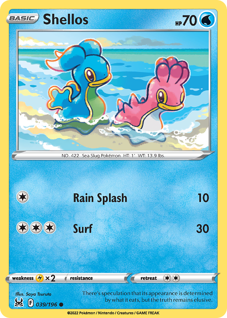 Shellos - Lost Origin - #39 - Pokemon TCG card