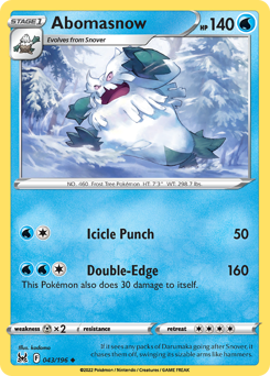 Abomasnow - Lost Origin - #43 - Pokemon TCG card